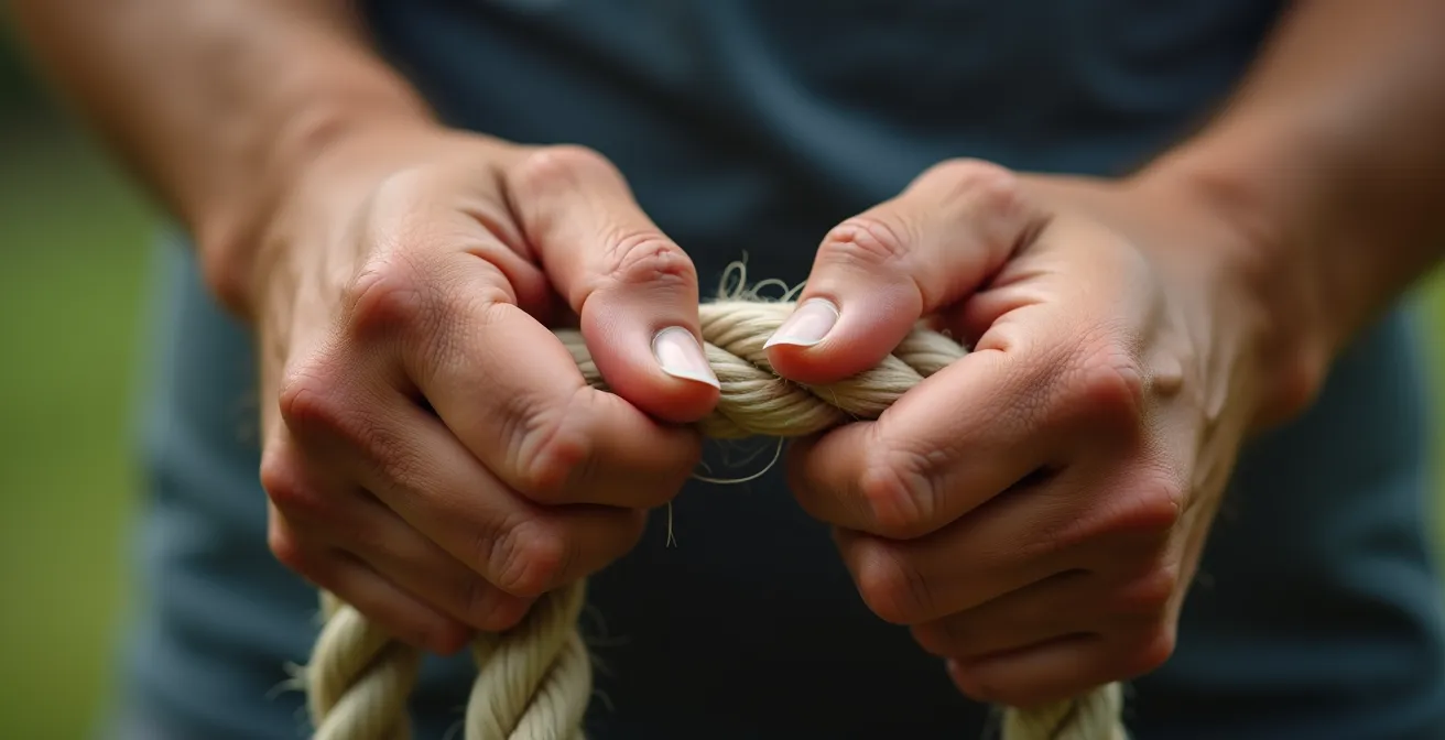Axe Macro & Textural : Détail de mains unies lors d'un effort collectif